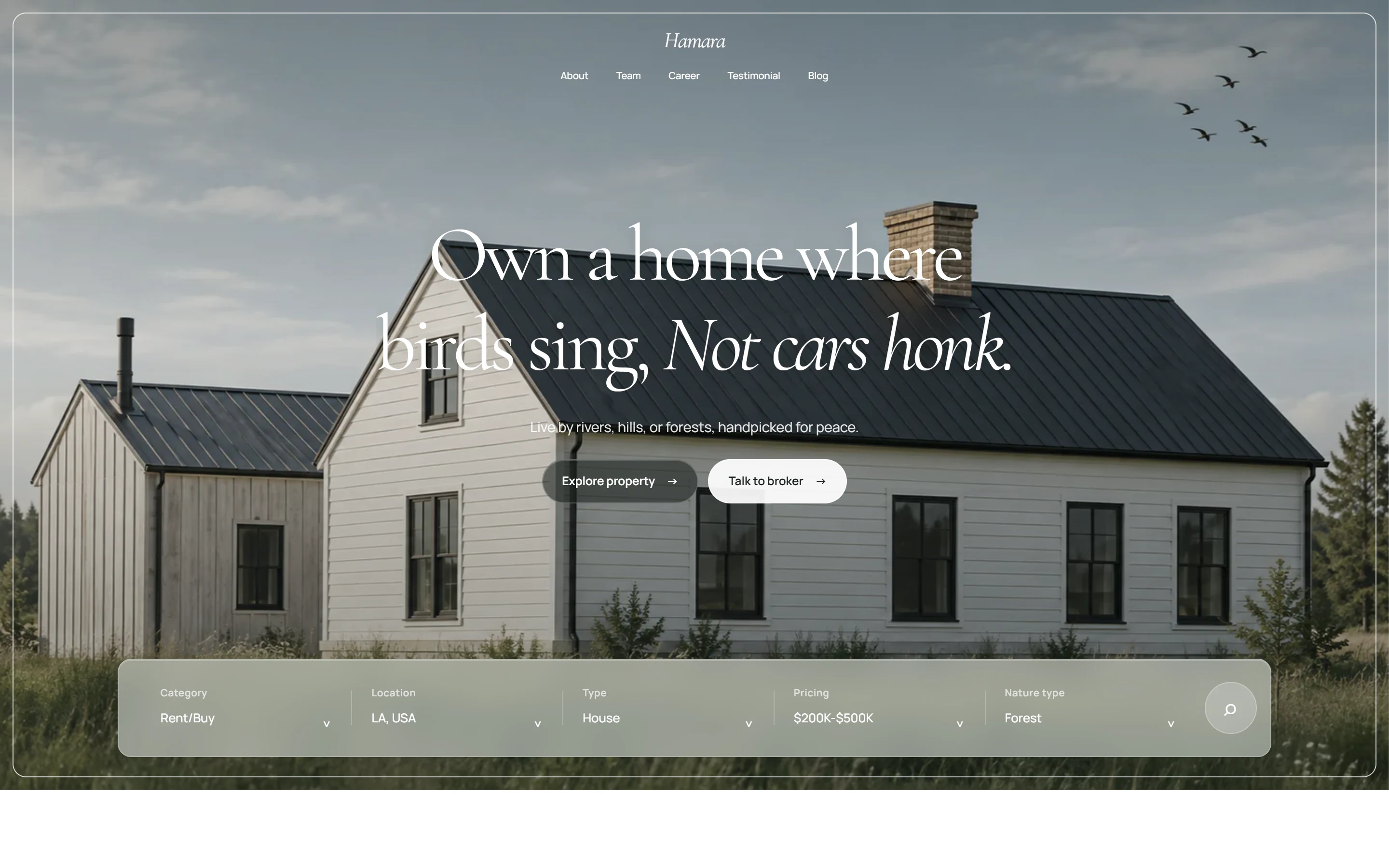 Hamara demo website preview