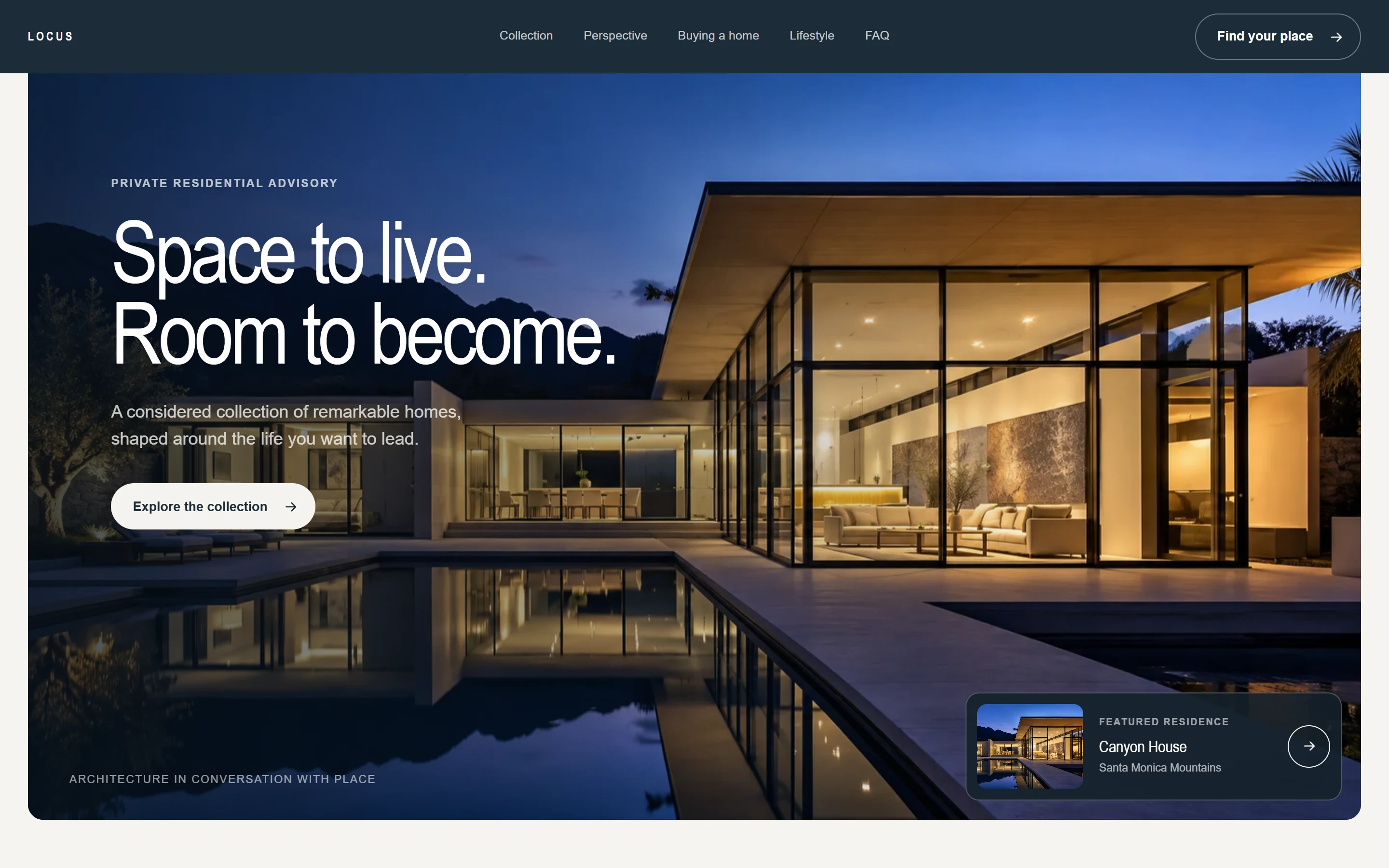 Locus — a real site designed and built by RealtiRise