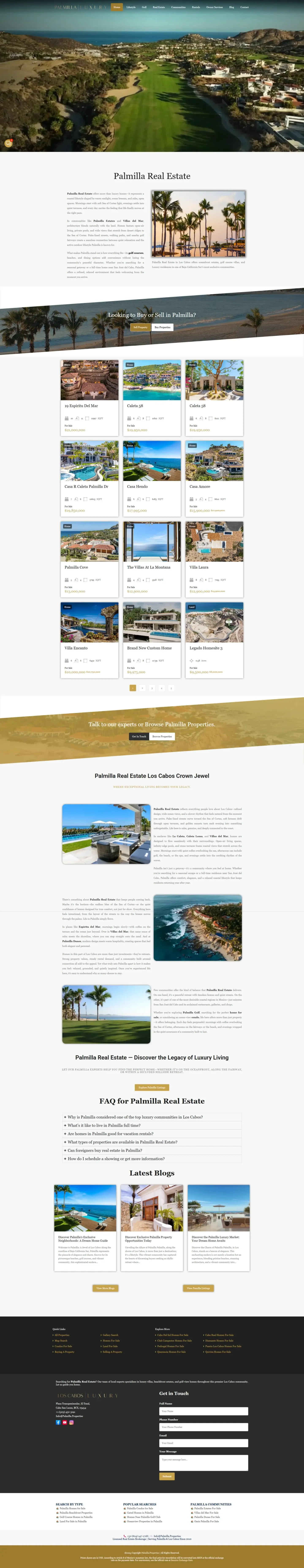 Los Cabos Community Network website homepage