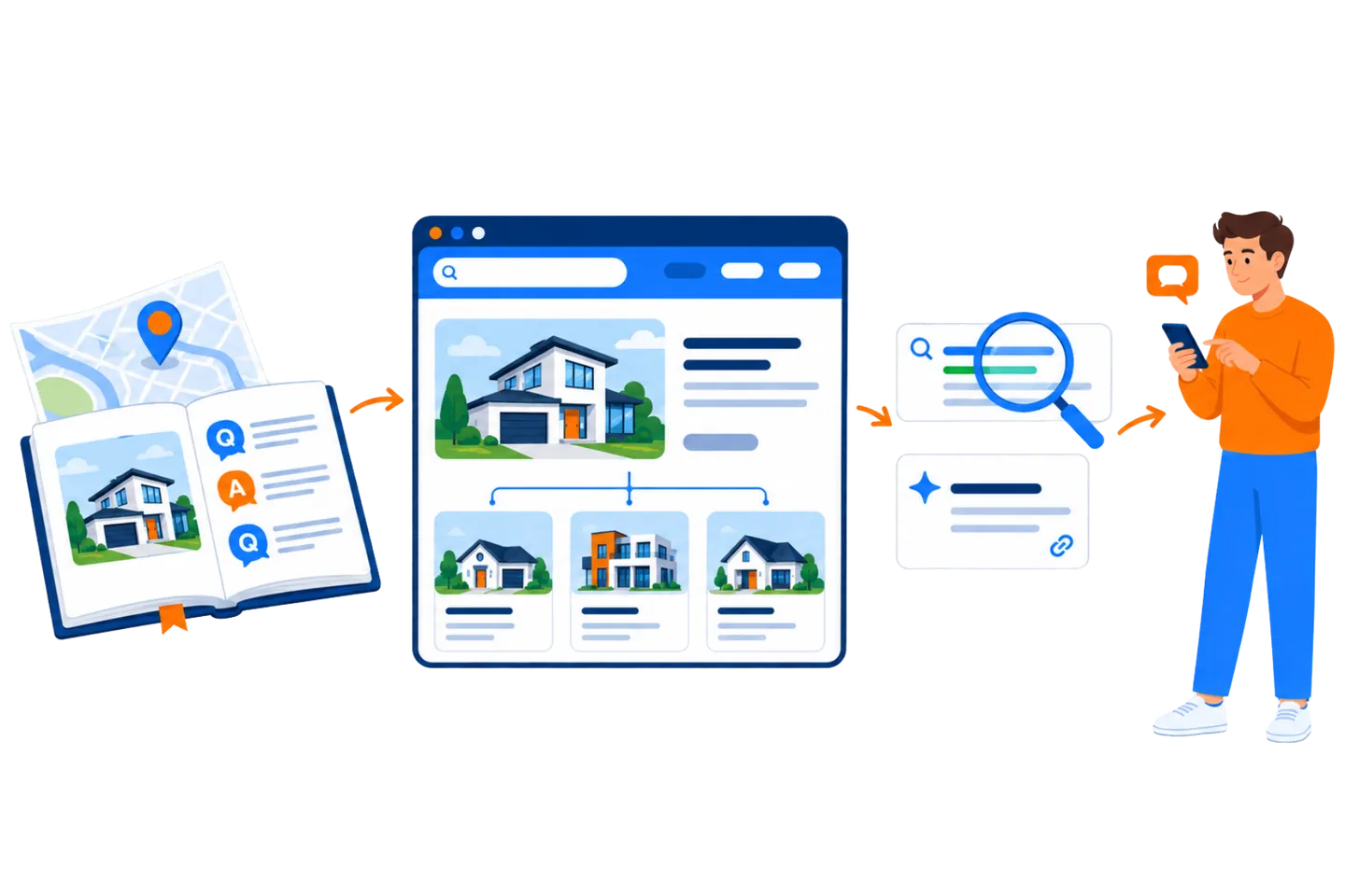 Original market knowledge structured into a website that search engines and AI assistants can read, understand, and surface